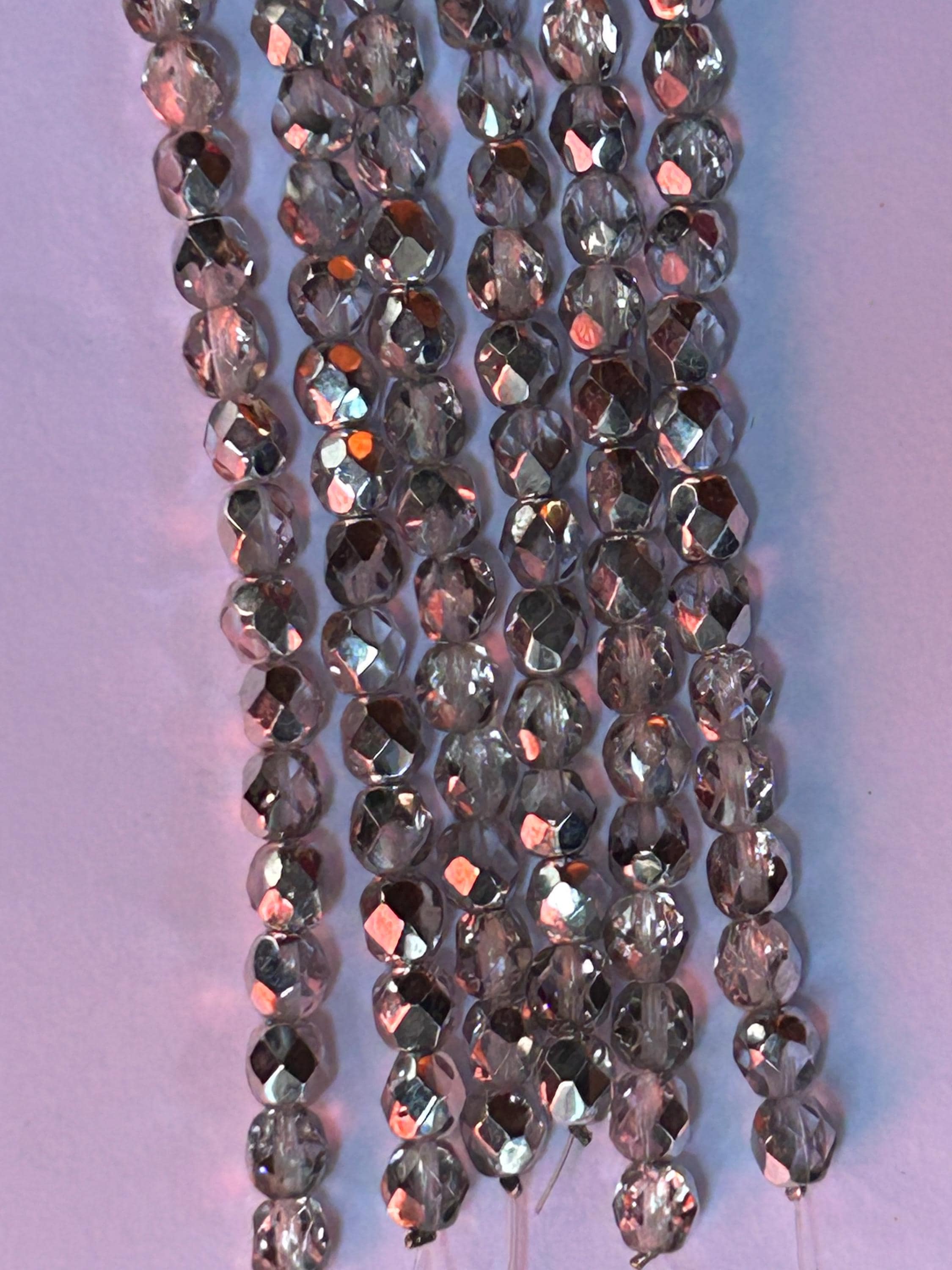 Round Fauceted Glass Beads -Czech Glass 10 mm - Thumbnail 6