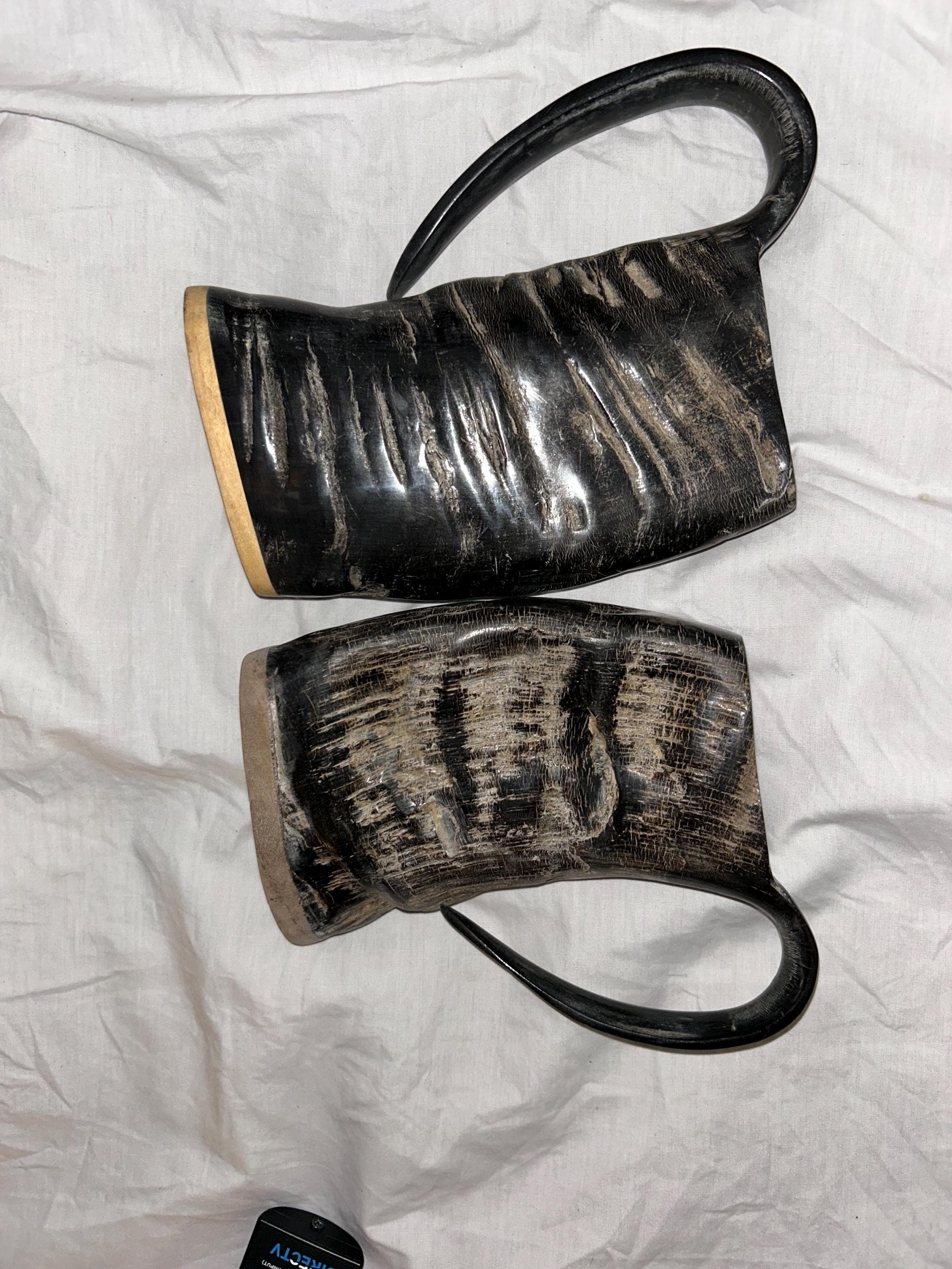 Rustic Viking Bull Horn Mug: Handcrafted Drinking Tankard - Thumbnail 8