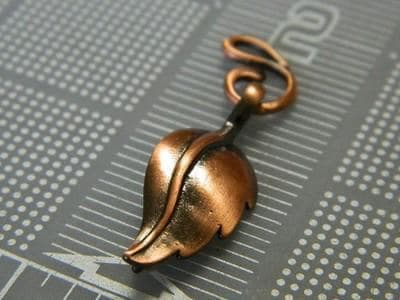 Floral Leaf Toggle Clasps, Brushed Red Copper (Set of 2) - Thumbnail 7