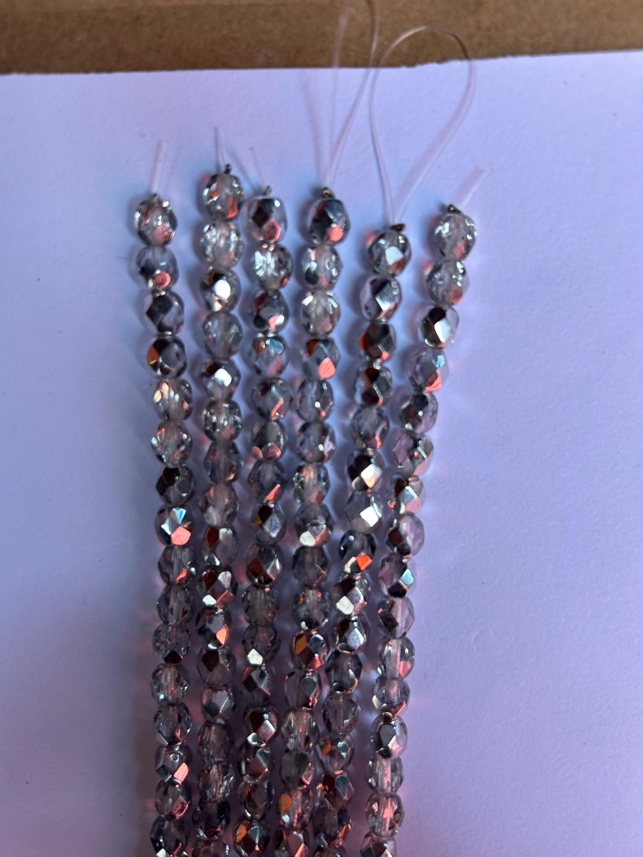 Round Fauceted Glass Beads -Czech Glass 10 mm - Thumbnail 3