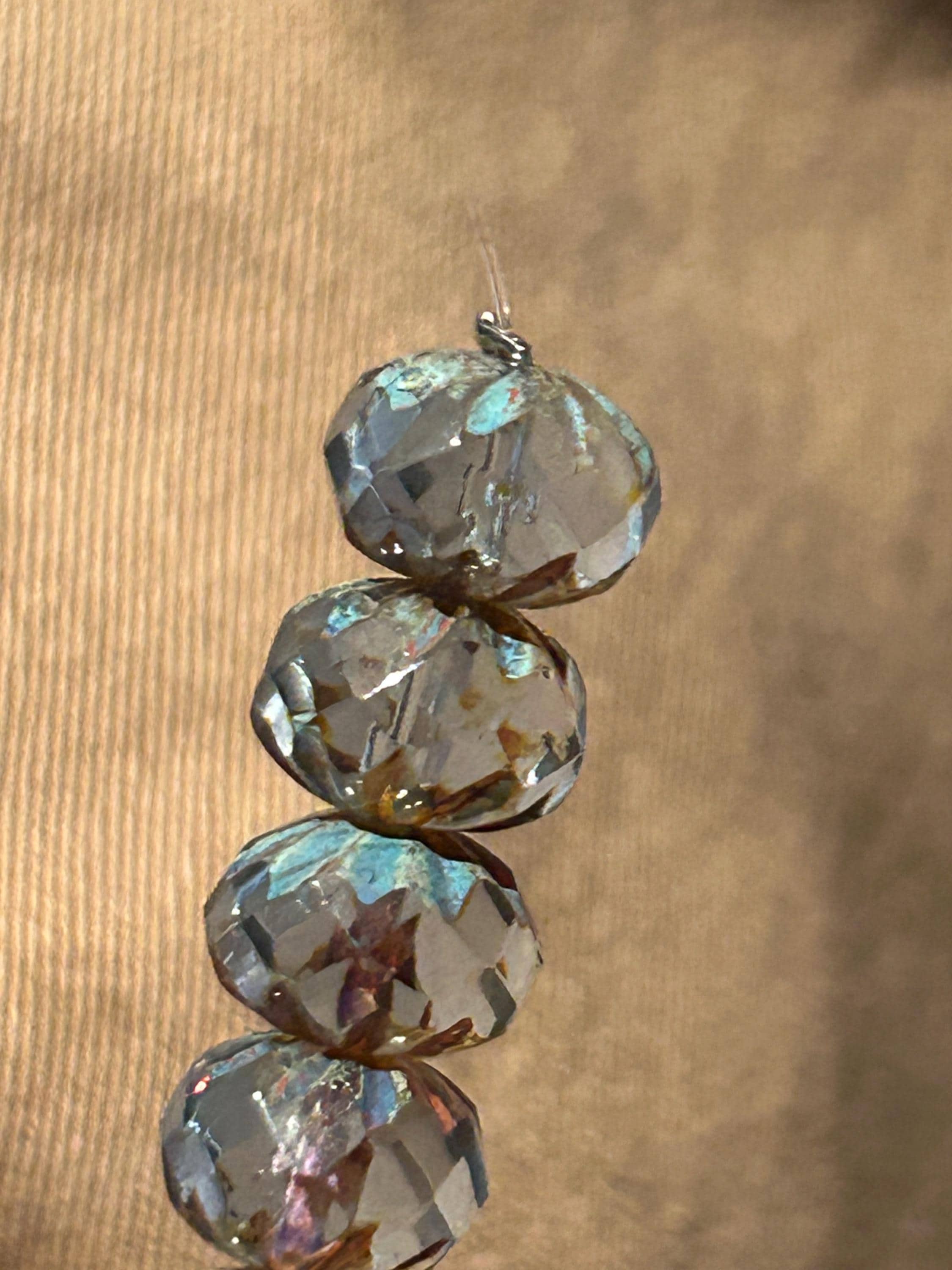 Fauceted Rhondella Beads 19 different Colors -Czech Glass 9mmx6mm - Thumbnail 2