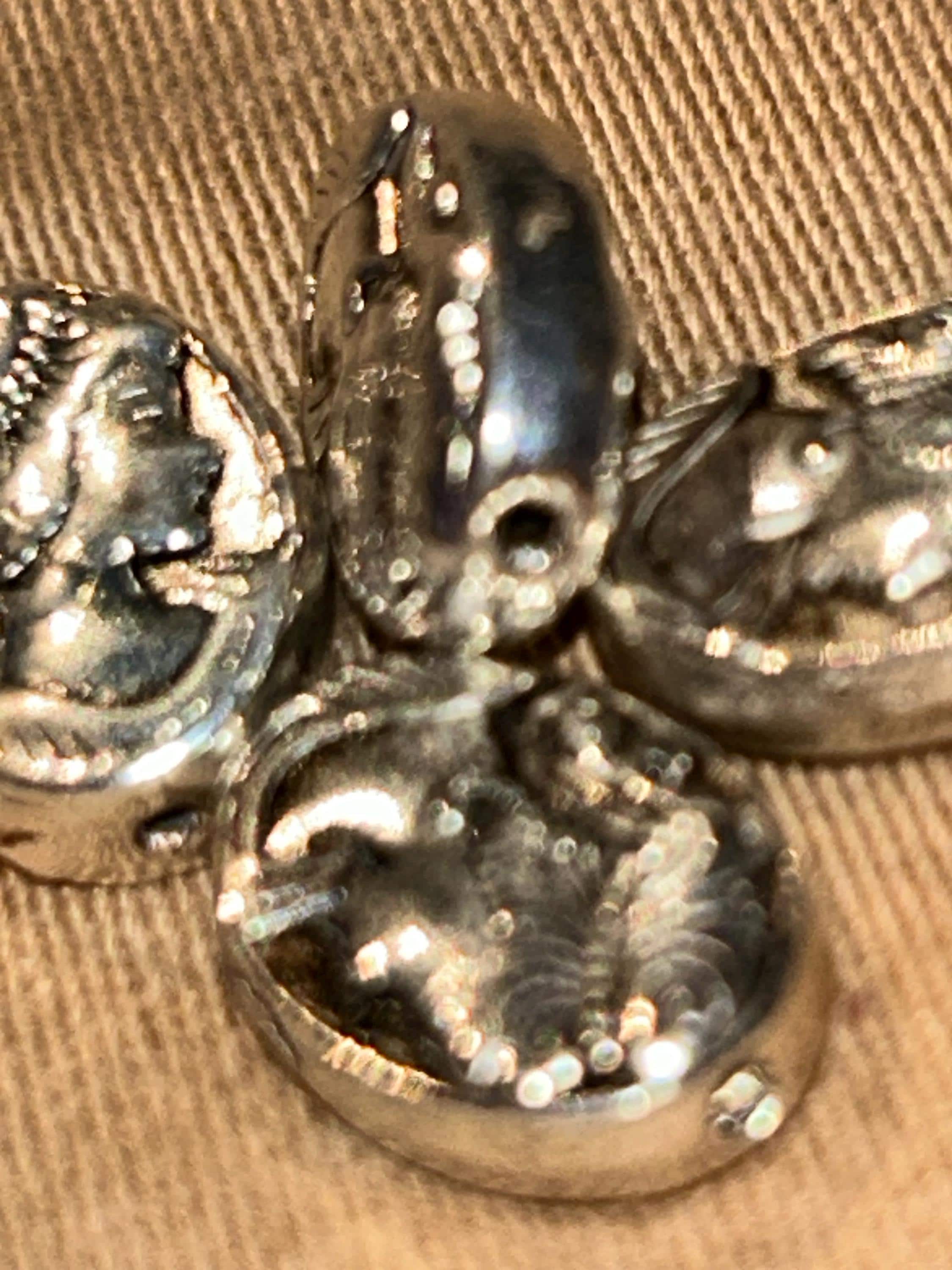 Antique Silver Double-Sided Cameo Coin Beads – 14x10mm Greek Goddess Athena Replicas - Thumbnail 3