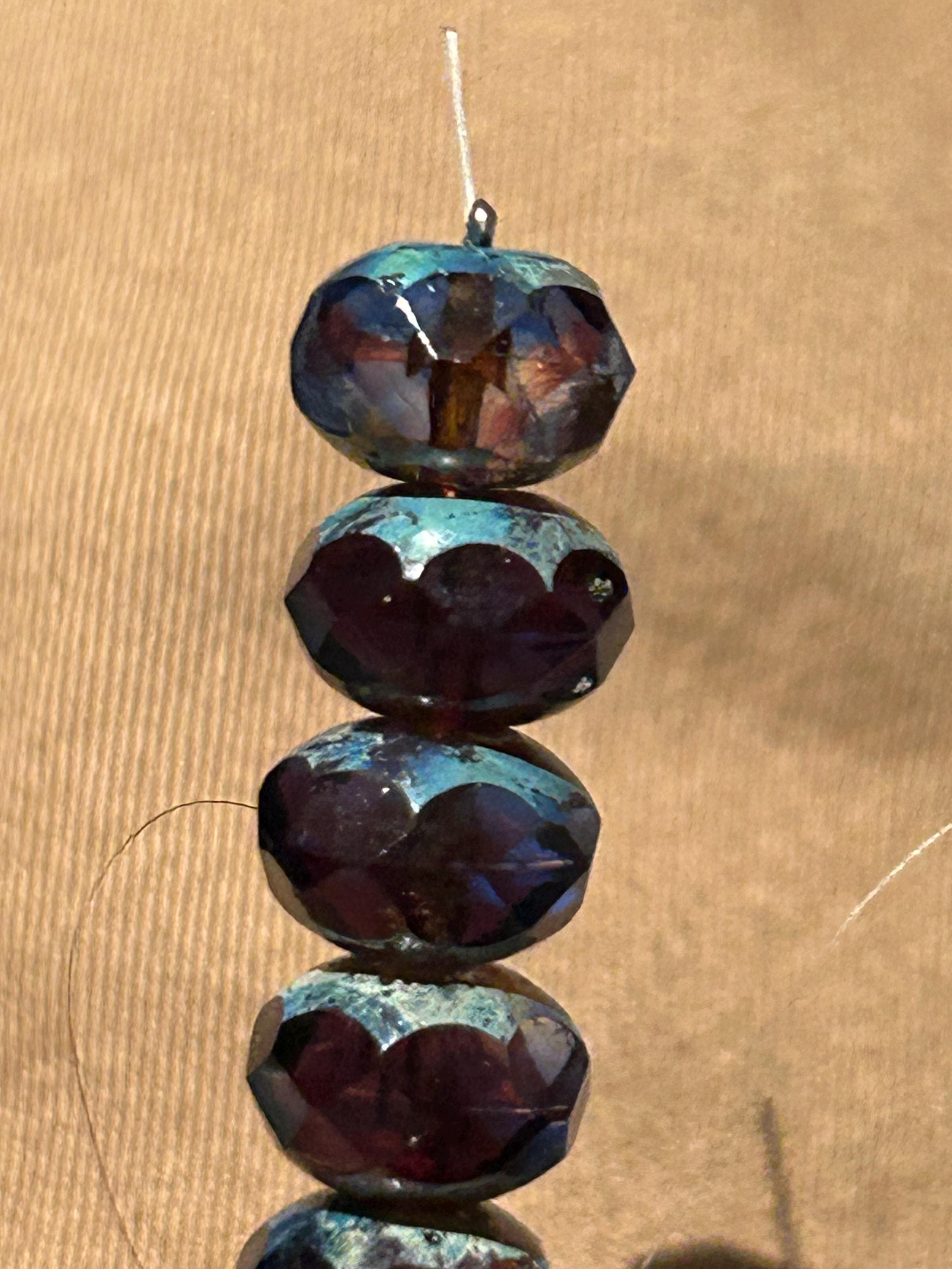 Fauceted Rhondella Beads 19 different Colors -Czech Glass 9mmx6mm - Thumbnail 15