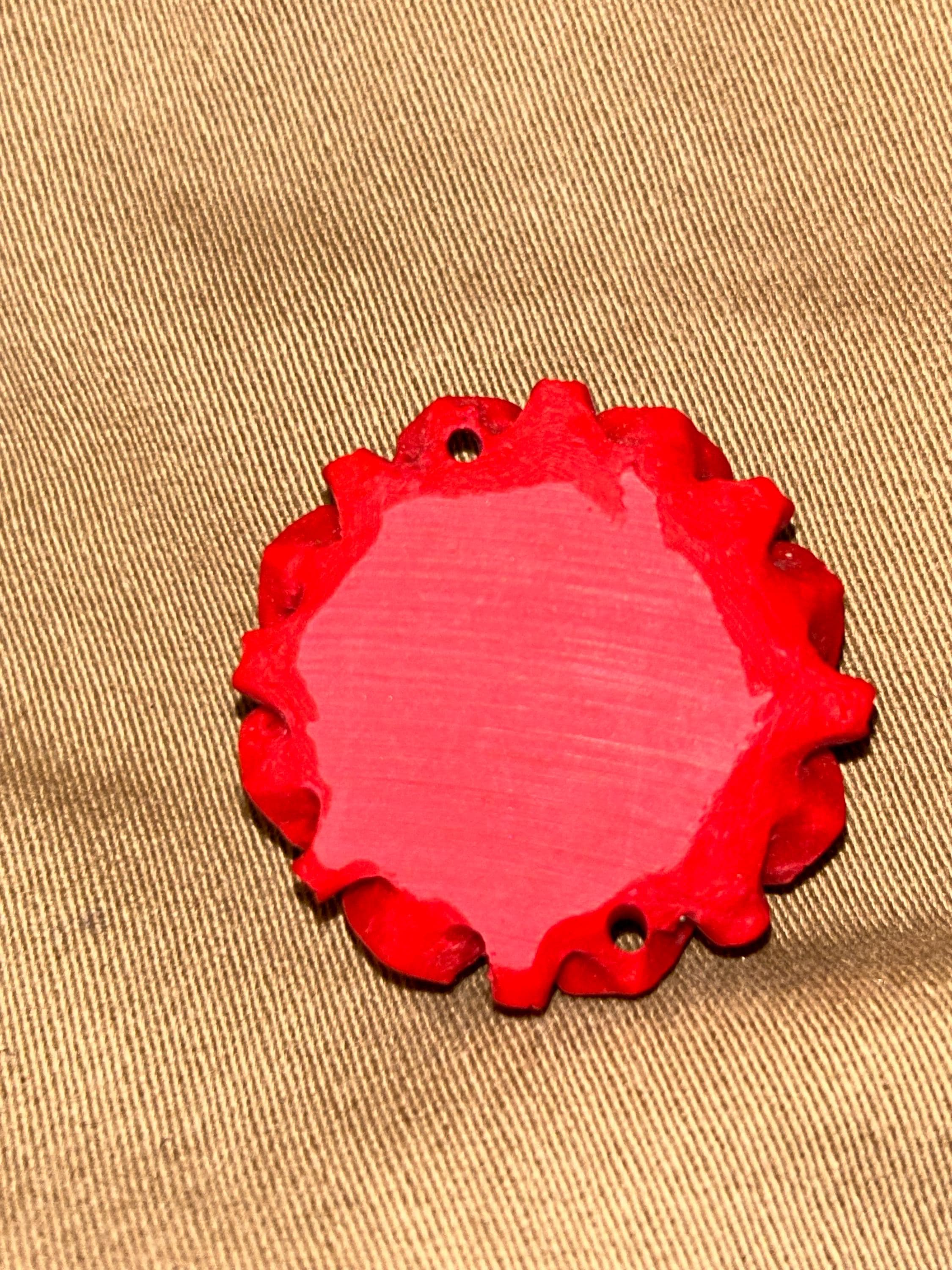 4pcs Coral Resin Dahlia Flower Cabochon flat back - 18mm - Thumbnail 2