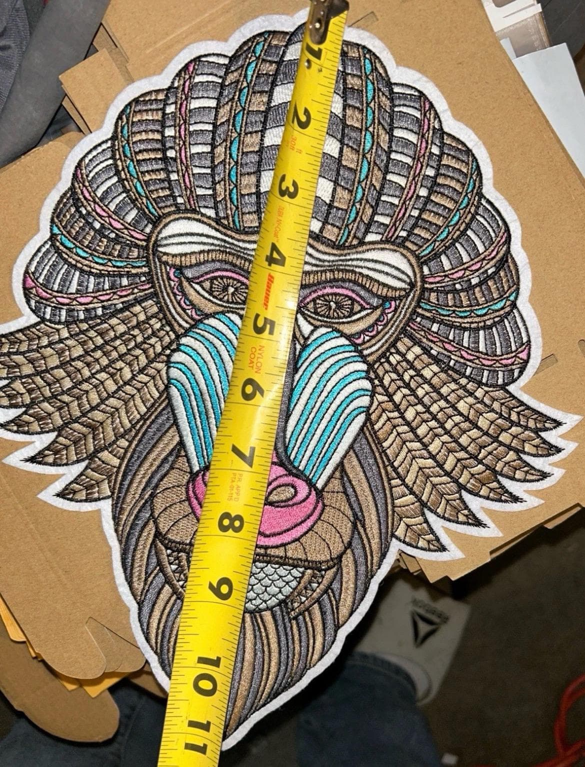 Punk Fish Patch: Mohawk and UFO Embroidered Iron-On - Thumbnail 2