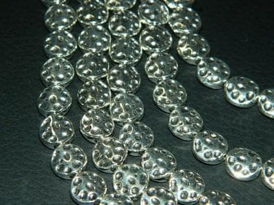 Antiqued Silver Pewter Coin Beads: 10mm Vintage Style, 25 Pcs - Thumbnail 2