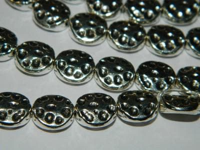 Antiqued Silver Pewter Coin Beads: 10mm Vintage Style, 25 Pcs - Image 1