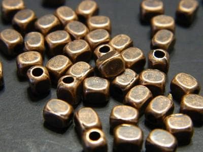 Tibetan Copper Spacer Beads, Rectangular Cuboid (50 Pieces) - Image 1