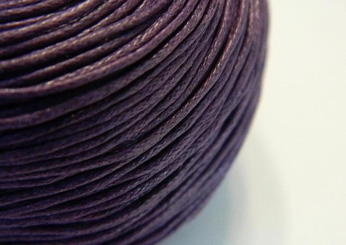Waxed Cotton Cord: 1mm Thick Jewelry Thread - Thumbnail 4