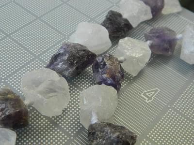 Quartz and Amethyst Beads: Chunky Nuggets for Jewelry (Large Size) - Thumbnail 2