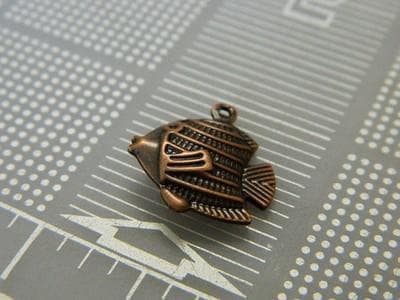 10 Fish Charm Pendants: Coastal Copper Brass (Tropical Beach Style) 10charms - Thumbnail 7