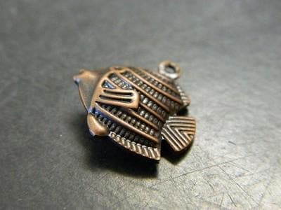 10 Fish Charm Pendants: Coastal Copper Brass (Tropical Beach Style) 10charms - Thumbnail 2