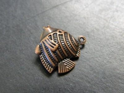 10 Fish Charm Pendants: Coastal Copper Brass (Tropical Beach Style) 10charms - Thumbnail 6