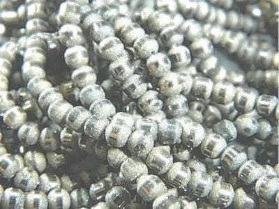 Crystal Orbits Glass Beads, Dark Gray Striped Orbits (4mm Round Gunmetal) - Thumbnail 3