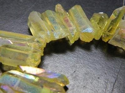 Champagne Yellow Quartz Beads: Natural Stick Shape Strands - Thumbnail 3
