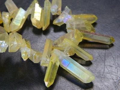 Champagne Yellow Quartz Beads: Natural Stick Shape Strands - Thumbnail 6
