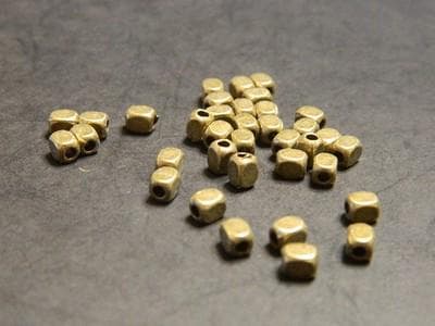 Bronze Tibetan Spacer Beads: Rectangular Cuboid, Small Metal - Thumbnail 5