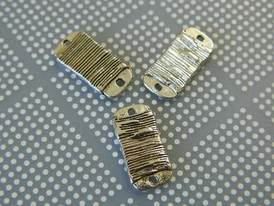 Antique Pewter Jewelry Links, Silver Connectors (20 Pieces) - Thumbnail 2