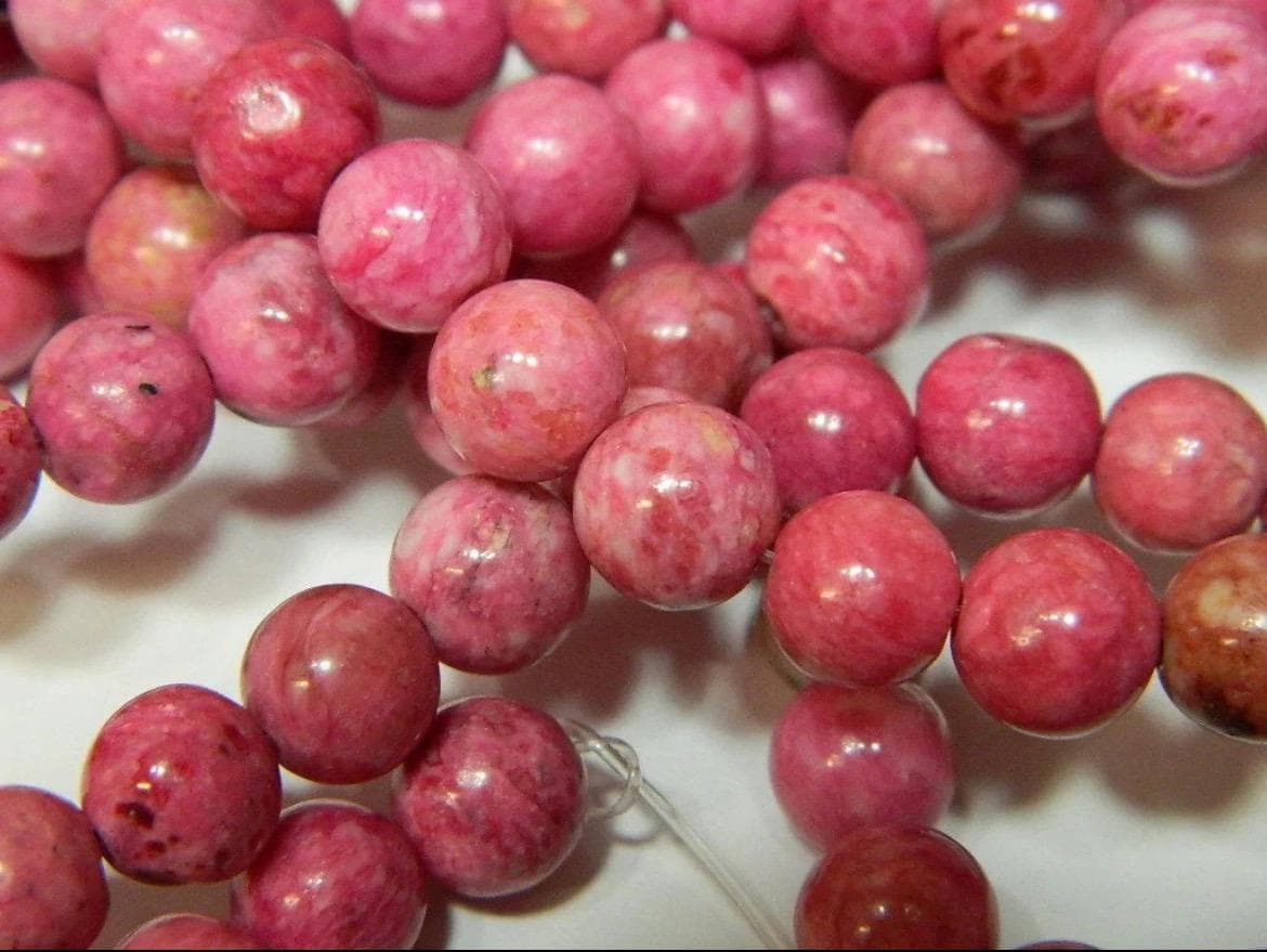 8mm Pink Crazy Lace Agate Beads | Round Gemstone Jewelry Supplies - Thumbnail 6