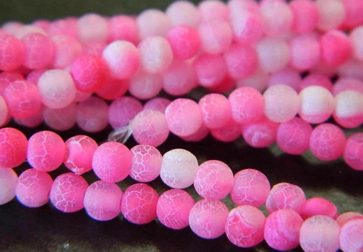 4mm Light Green Crackle Agate-Natural Crackle Agate Beads - Thumbnail 5