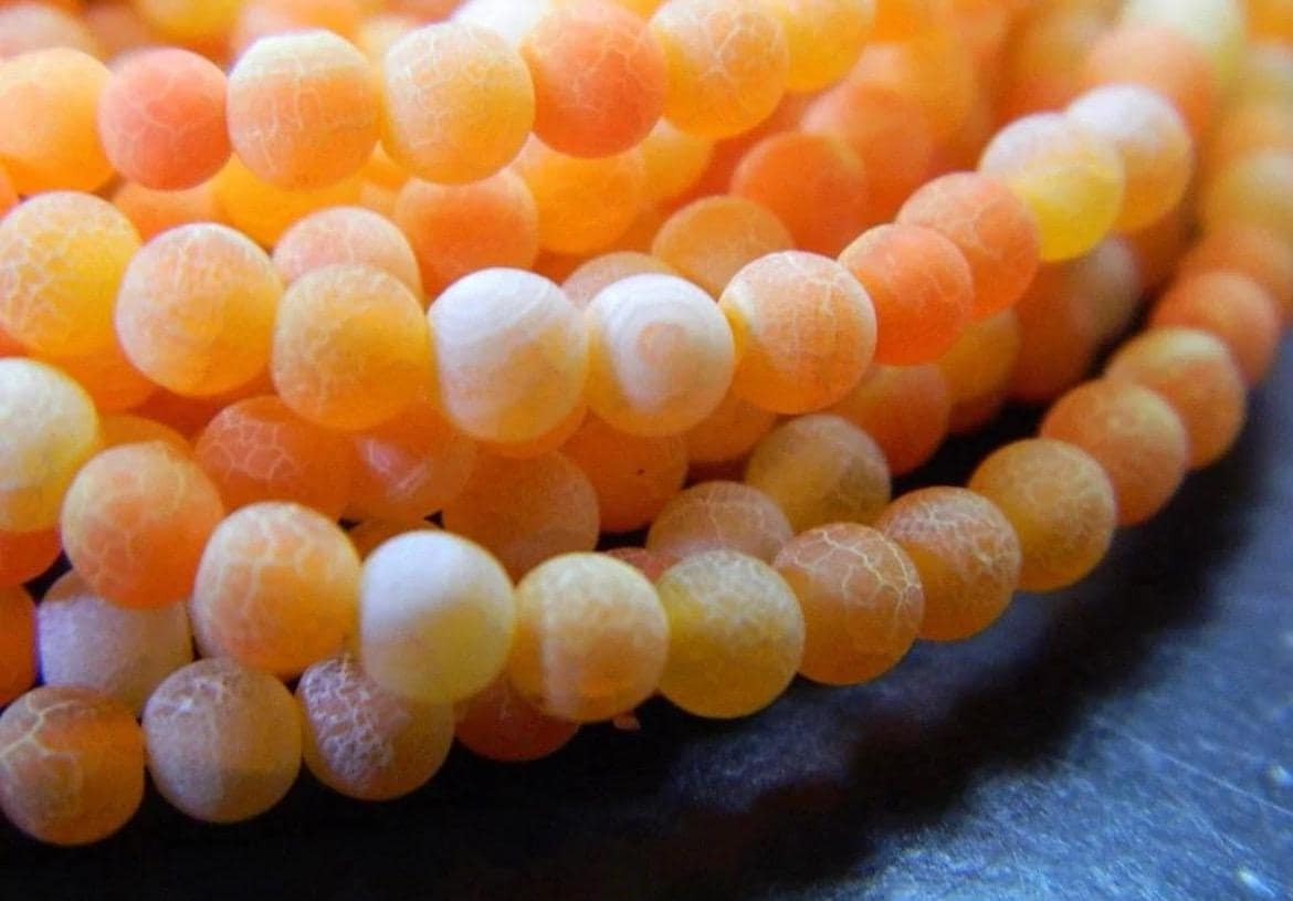 4mm Light Green Crackle Agate-Natural Crackle Agate Beads - Thumbnail 8