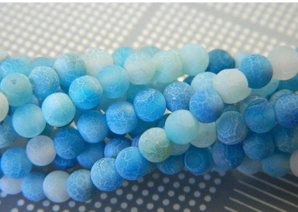 4mm Light Green Crackle Agate-Natural Crackle Agate Beads - Thumbnail 14