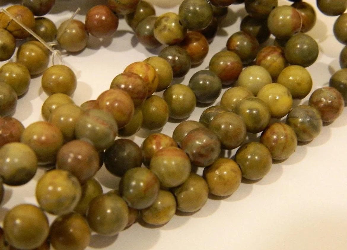 Rainbow Jasper Round Beads - 6mm & 8mm, 16" Strand - Thumbnail 7