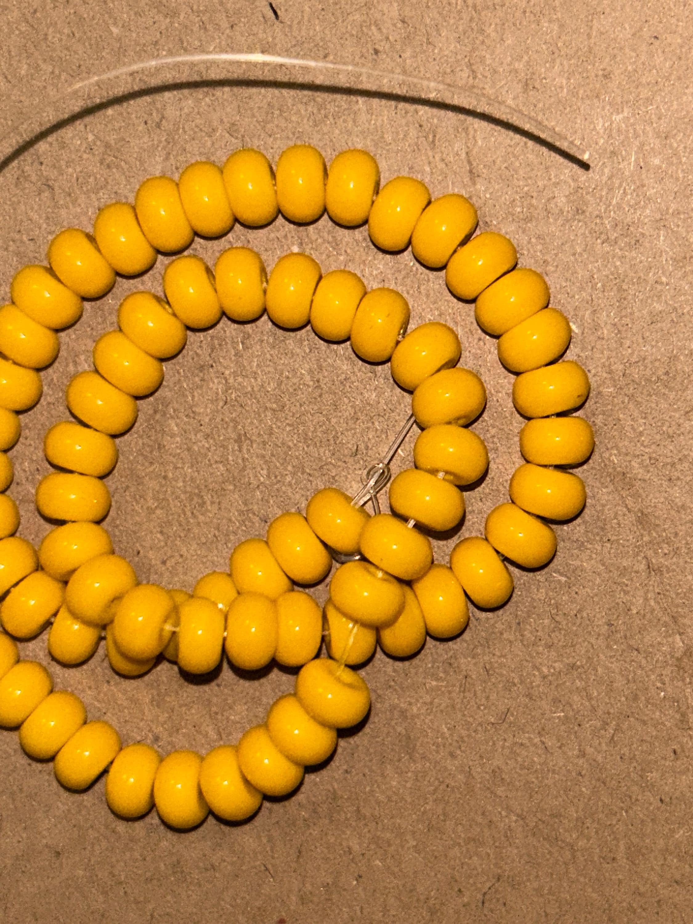 Yellow Quartz Rondelle Beads, 6mm Smooth Gemstone Strand - Thumbnail 7