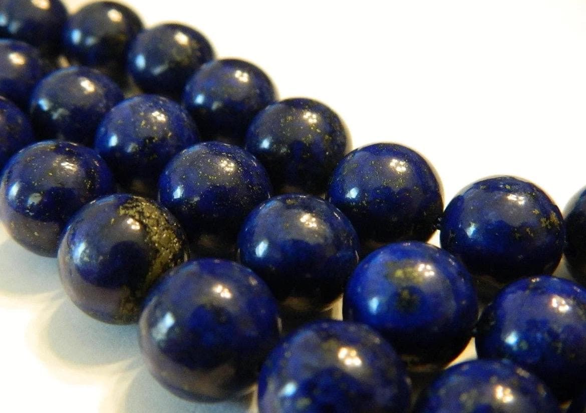 Lapis Lazuli Gemstone Beads – 4mm,6mm,8mm,10mm,12mm-Natural Afghan Jewelry Making Supplies - Thumbnail 2