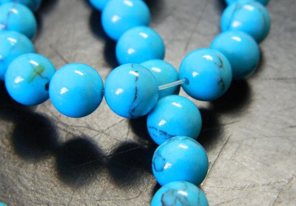 8mm White Howlite Beads – Round Synthetic Gemstone Beads, 18” Strand - Thumbnail 8