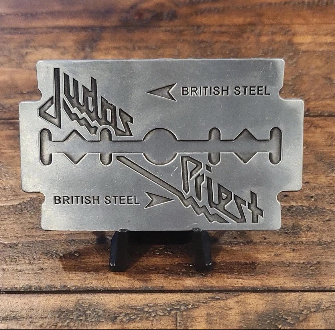 Judi’s Priest /Rock And Roll/ Razor Blade /Belt Buckle/British Steel/Silver - Thumbnail 5