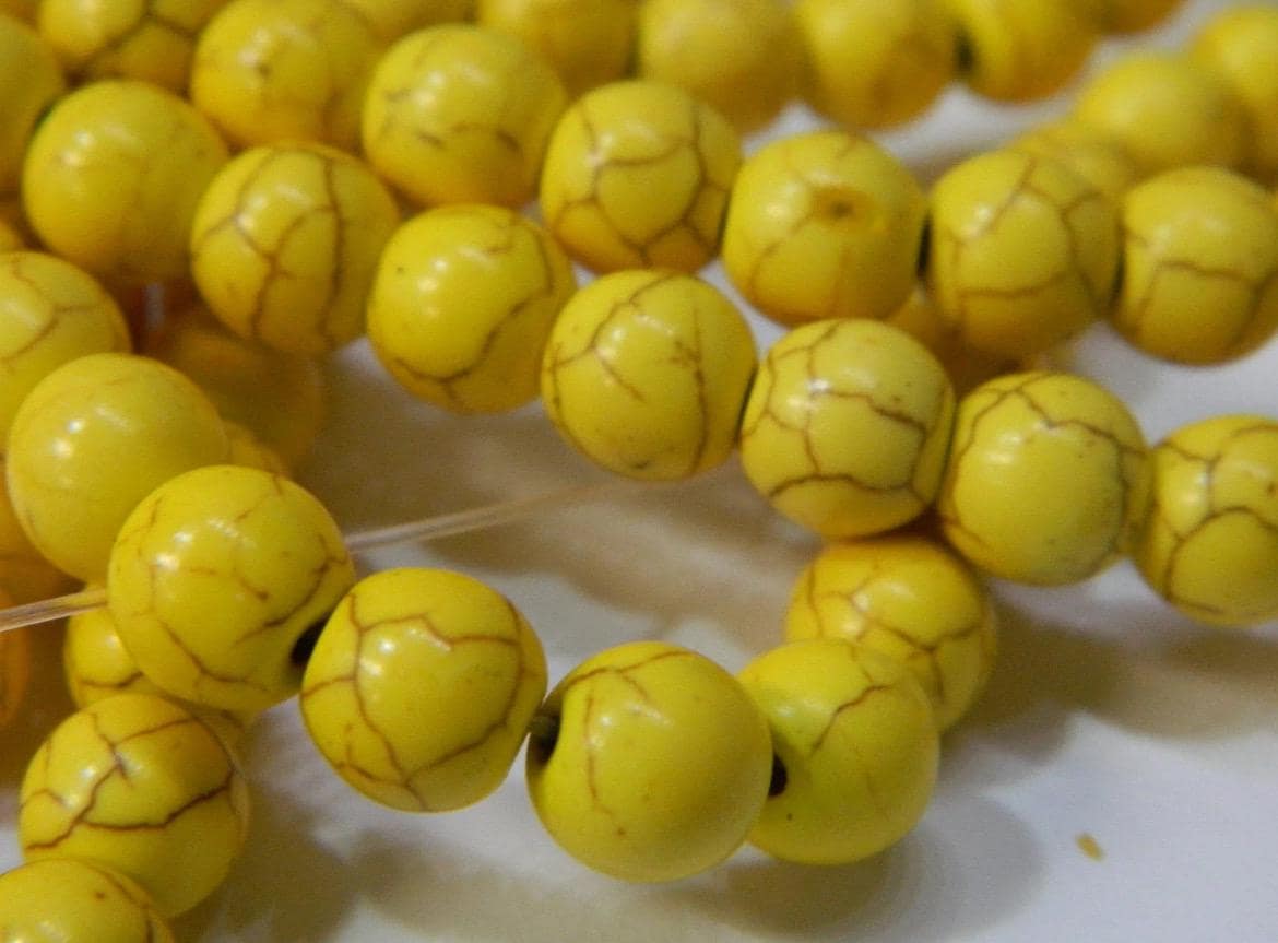 8mm White Howlite Beads – Round Synthetic Gemstone Beads, 18” Strand - Thumbnail 6