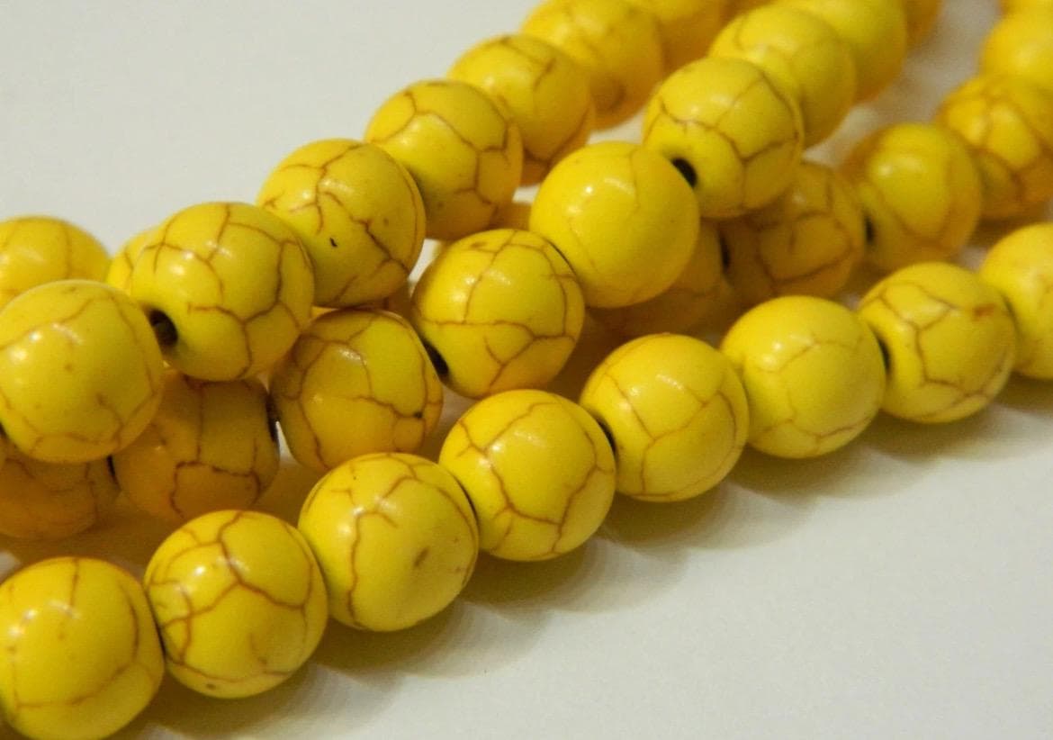 8mm Hot Pink Howlite Beads - 18" Strand - Thumbnail 5