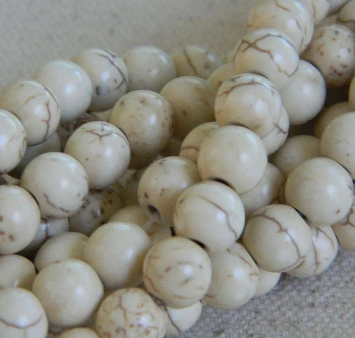 8mm Hot Pink Howlite Beads - 18" Strand - Thumbnail 14