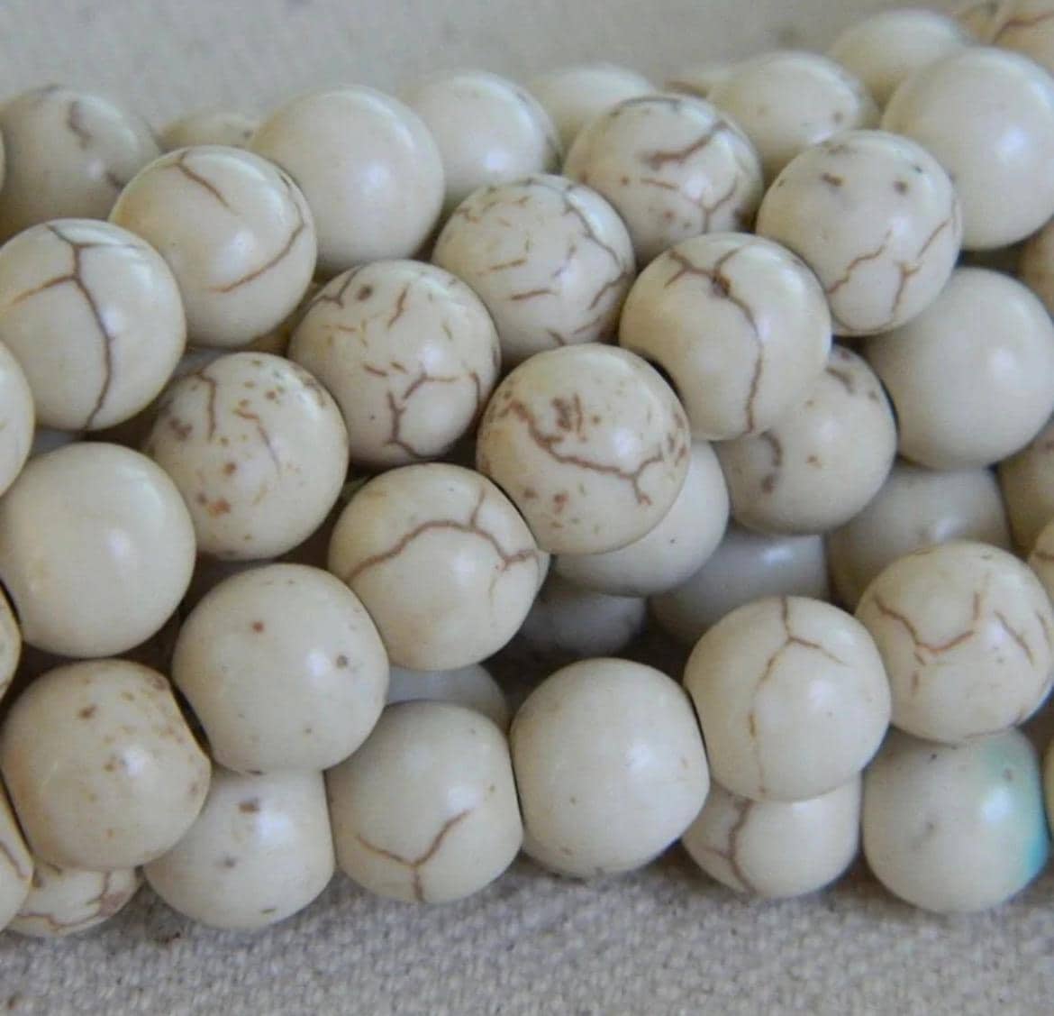 8mm Hot Pink Howlite Beads - 18" Strand - Thumbnail 12