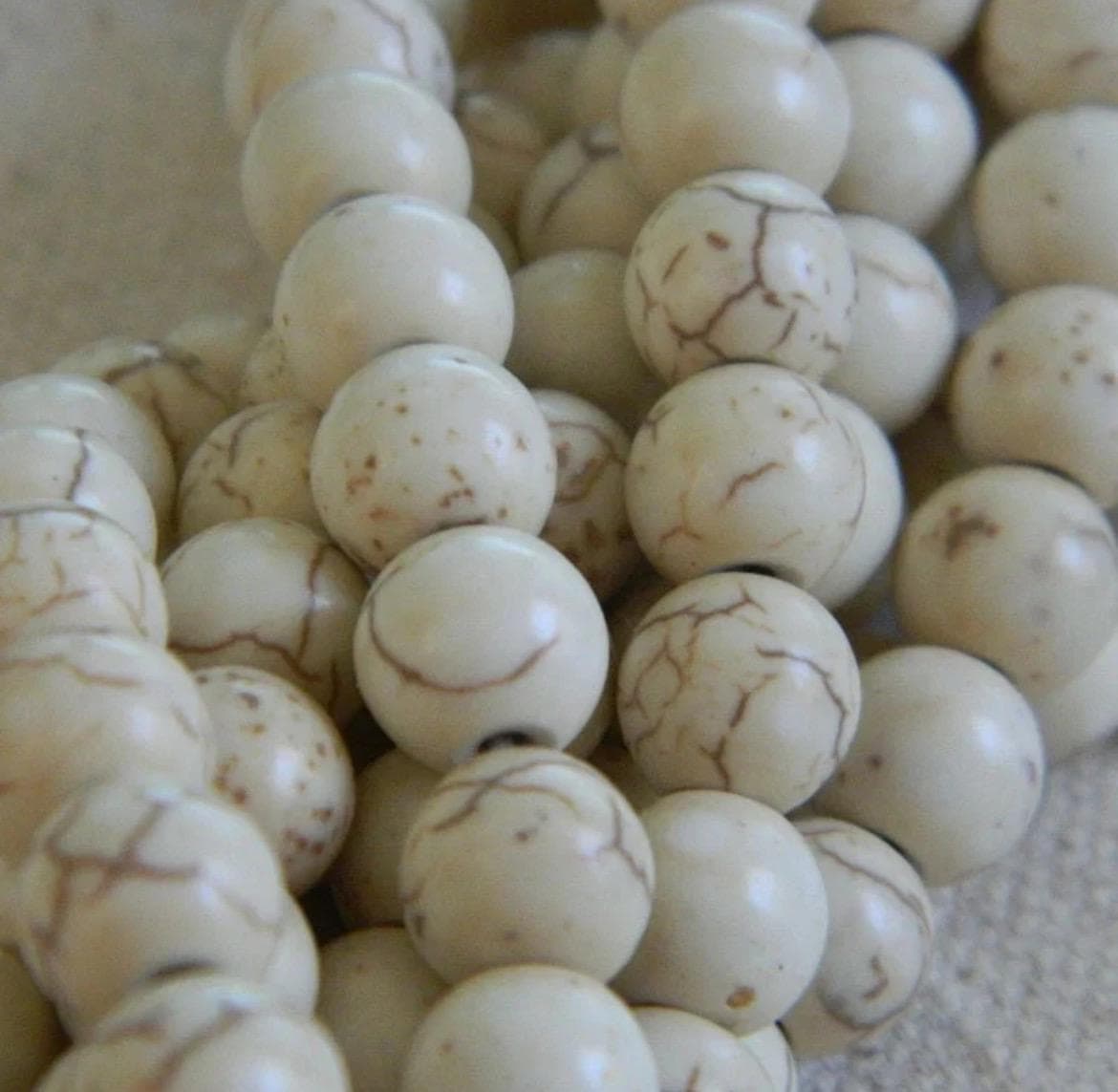 8mm Hot Pink Howlite Beads - 18" Strand - Thumbnail 13