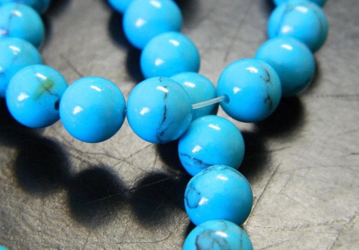 8mm Hot Pink Howlite Beads - 18" Strand - Thumbnail 16