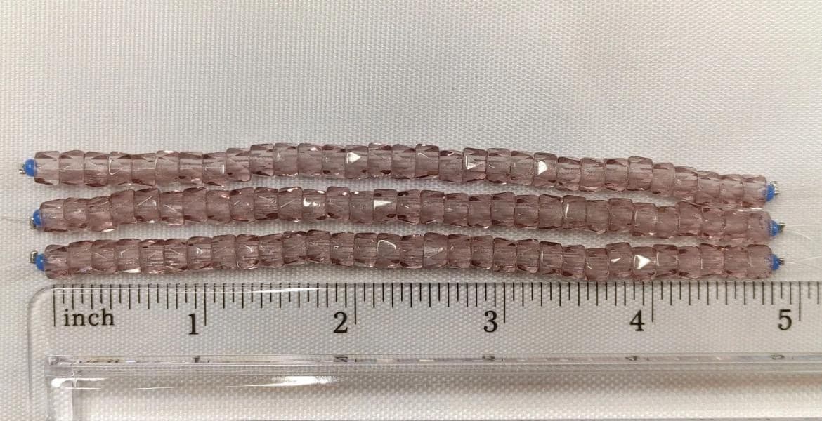 6mm Czech Fire Polished Periwinkle , Bols Beads Transparent Luster - Thumbnail 3