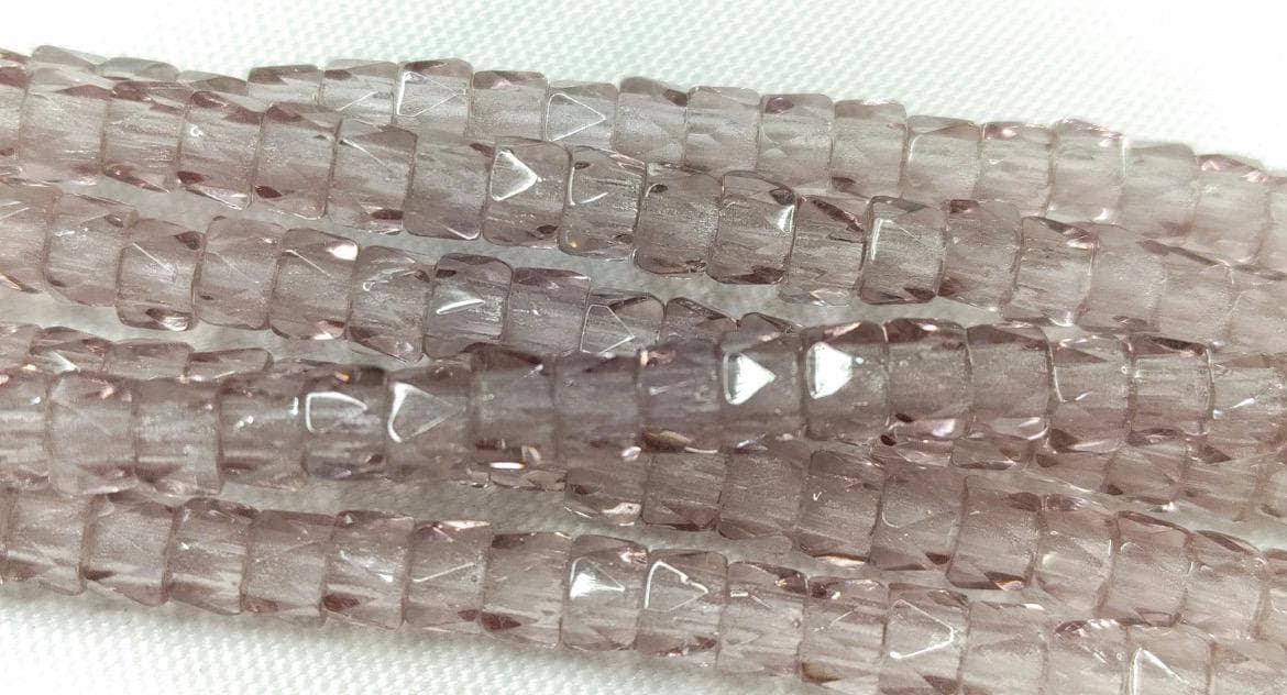 6mm Czech Fire Polished Periwinkle , Bols Beads Transparent Luster - Thumbnail 4