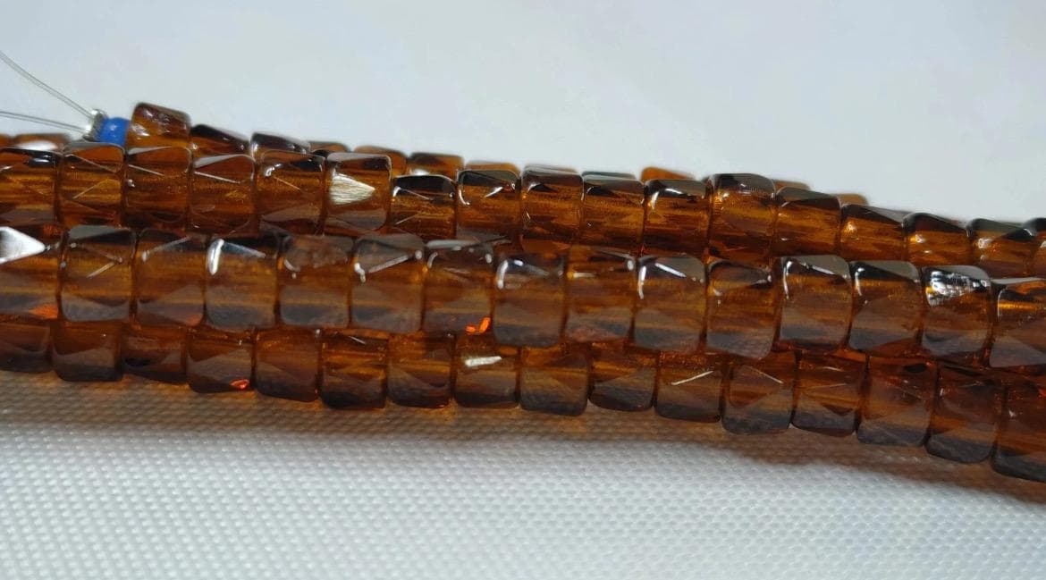 6mm Czech Fire Polished Bronze , Bols Beads Transparent Luster - Image 1
