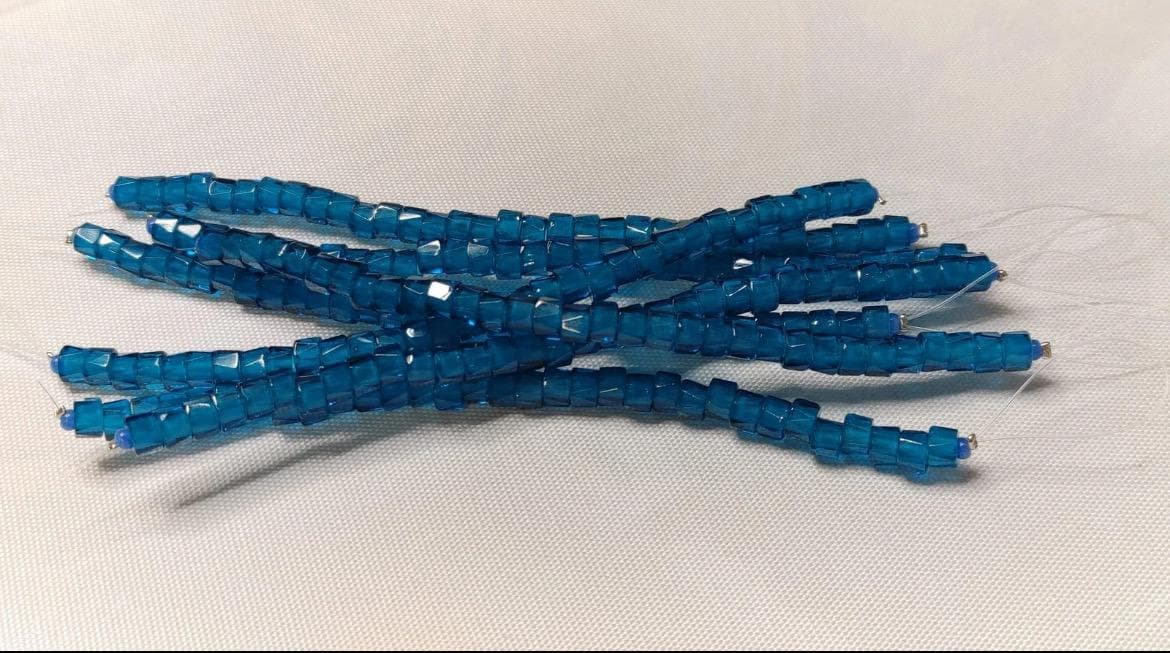 6mm Czech Fire Polished Cerulean , Bols Beads Transparent Luster - Thumbnail 4