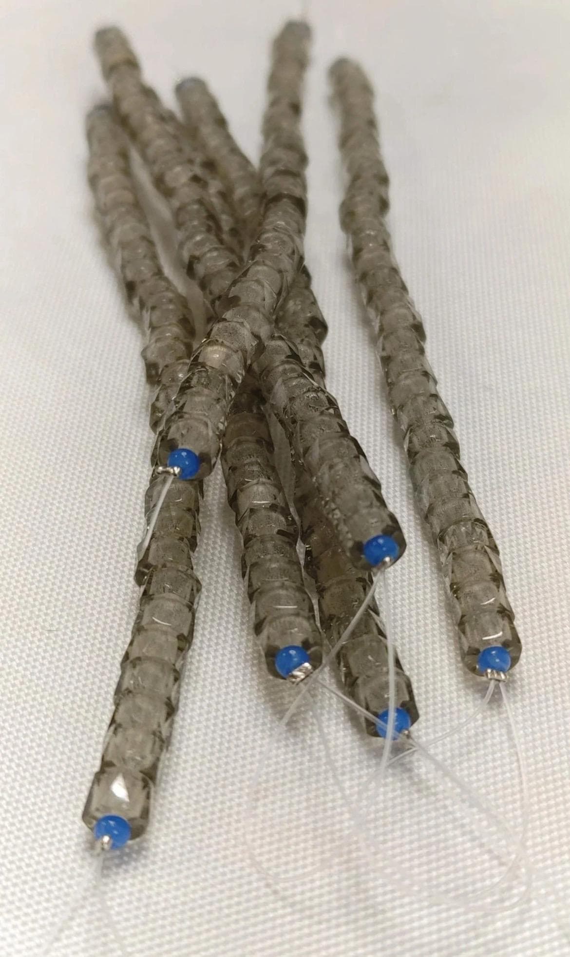 6mm Czech Fire Polished Lt Gray, Bols Beads Transparent Luster - Thumbnail 3