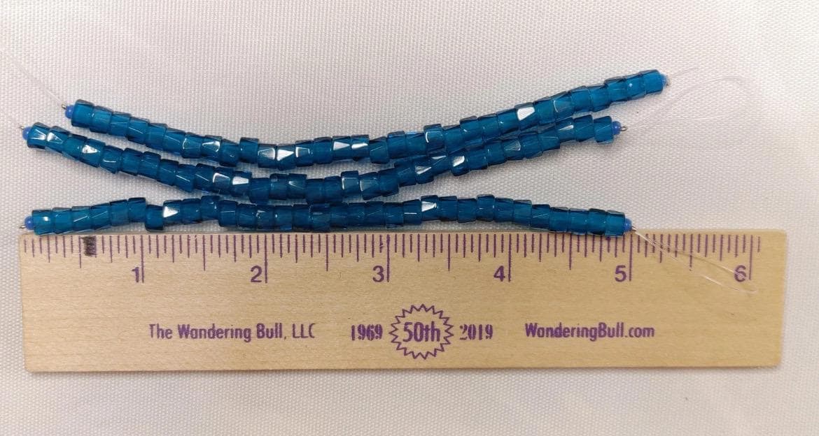 6mm Czech Fire Polished Cerulean , Bols Beads Transparent Luster - Image 1