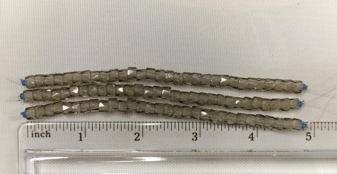 6mm Czech Fire Polished Lt Gray, Bols Beads Transparent Luster - Thumbnail 2