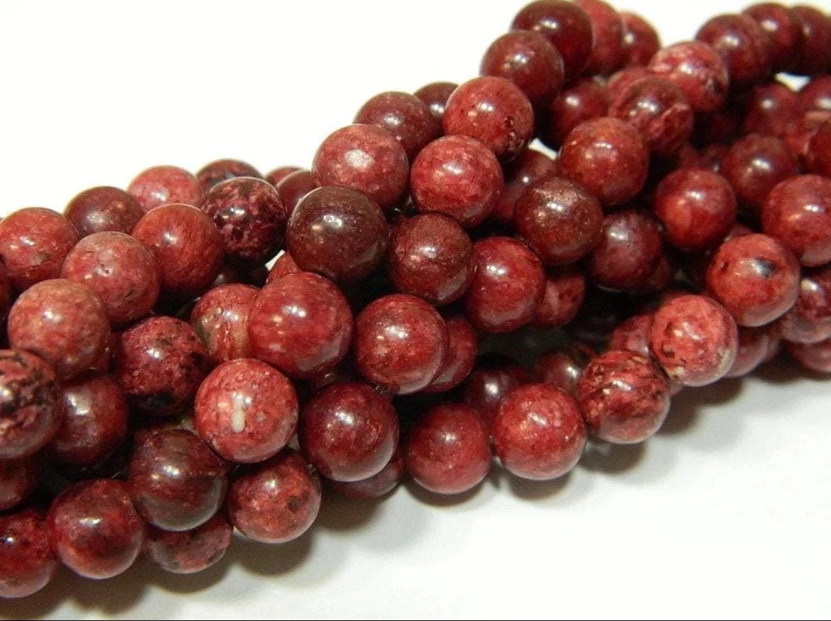 8mm Crazy Lace Agate Beads | Gray, Cranberry or Pink Round Gemstone Jewelry Supplies - Thumbnail 2