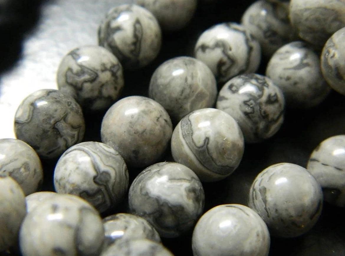8mm Crazy Lace Agate Beads | Gray, Cranberry or Pink Round Gemstone Jewelry Supplies - Thumbnail 10