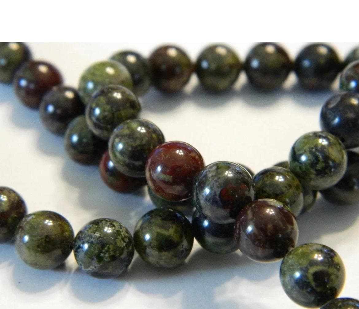 Dragon Blood Jasper Beads | 6mm & 8mm Round Green and Red Gemstone Beads | Jewelry Making Supplies - Thumbnail 9