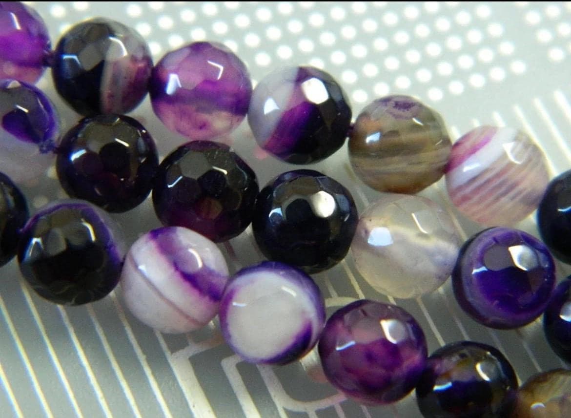 6mm Grade A Madagascar Purple Agate Beads, Natural Round Gemstone Beads, Jewelry Making Supplies - Image 1