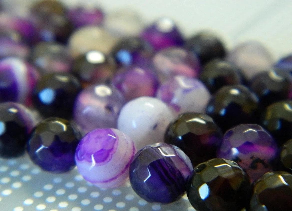 6mm Grade A Madagascar Purple Agate Beads, Natural Round Gemstone Beads, Jewelry Making Supplies - Thumbnail 4