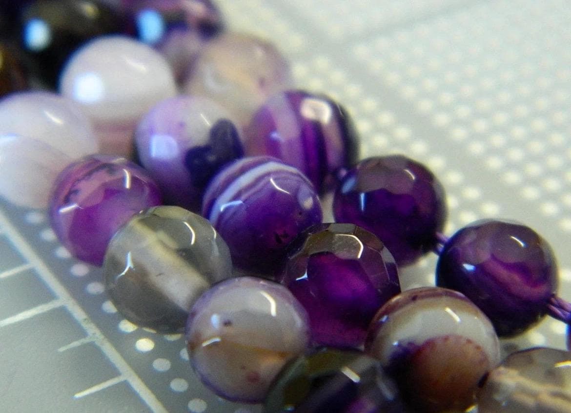 6mm Grade A Madagascar Purple Agate Beads, Natural Round Gemstone Beads, Jewelry Making Supplies - Thumbnail 3